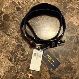 Polo Ralph Lauren Men’s belt SZ 42 Captains Bear Sailor Needlepoint waist blue